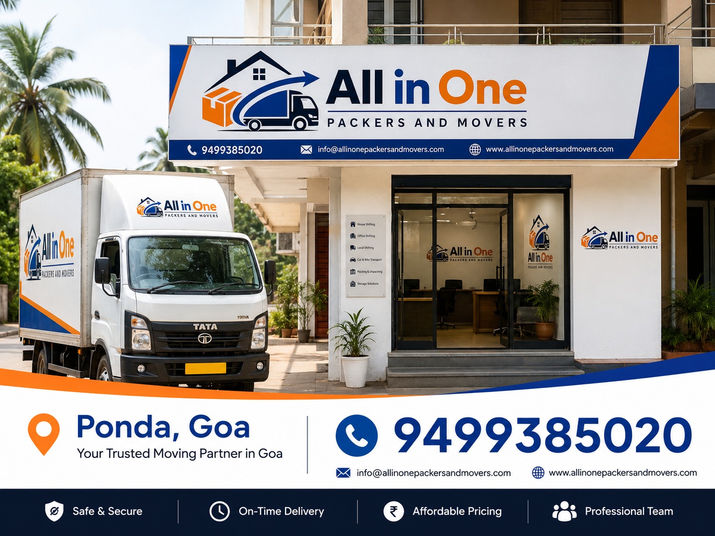 All in One Packers and Movers location Ponda Goa