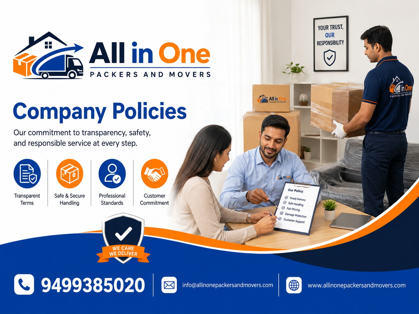 Moving company policies