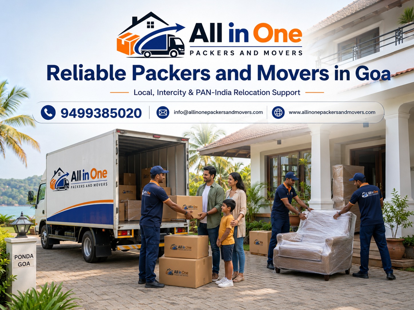 Organised packing and moving planning in Goa